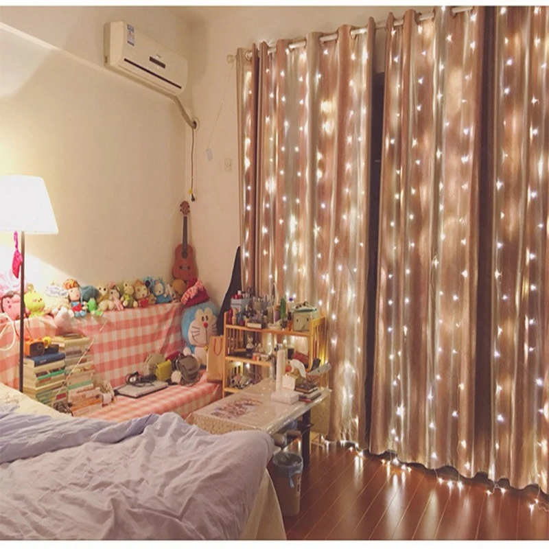 3x1M/3x2M/3x3m Led Icicle Led Curtain Fairy String Light Fairy Light 300 Led Christmas Light for Wedding Home Garden Party Decor 3x1M/3x2M/3x3m Led Icicle Led Curtain Fairy String Light Fairy Light 300 Led Christmas Light for Wedding Home Garden Party Decor