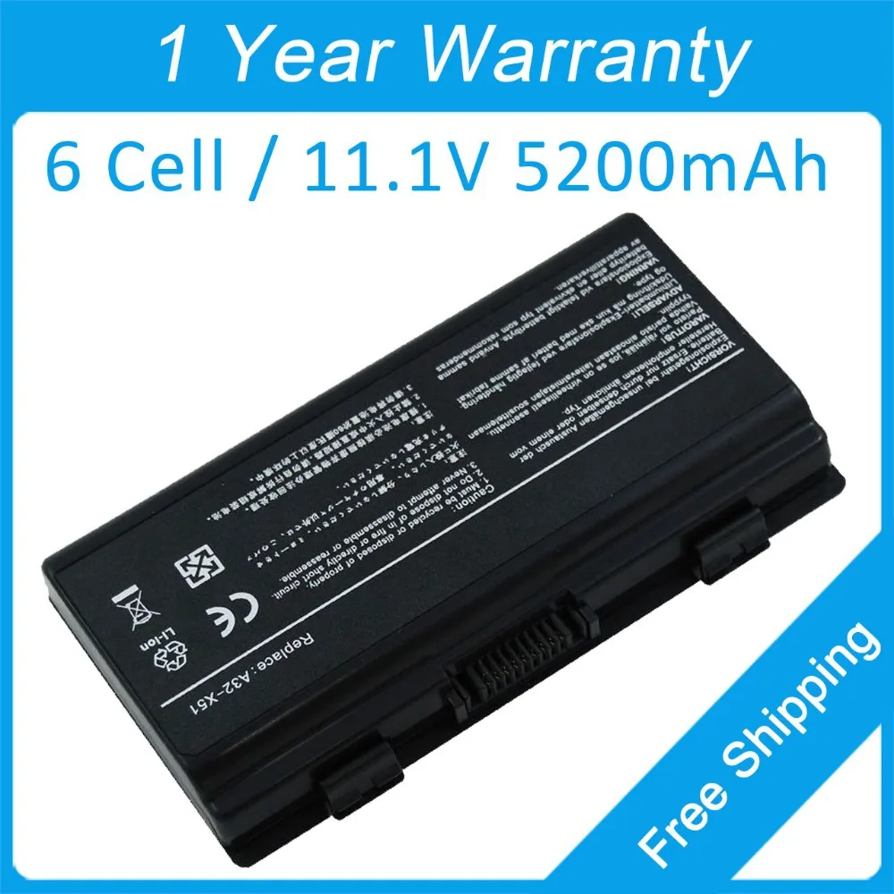 Новый 5200 мАч аккумулятор для ноутбука ASUS X58 T12E T12J T12M X51L X51R X58C X58L X5LJ X5LJT Pro52L Pro52R