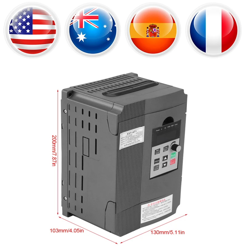 

3-phase 2.2kW AC Motor Variable Frequency Inverter Drive Inverter VSD VFD Universal Motor Speed PWM Control Inverters