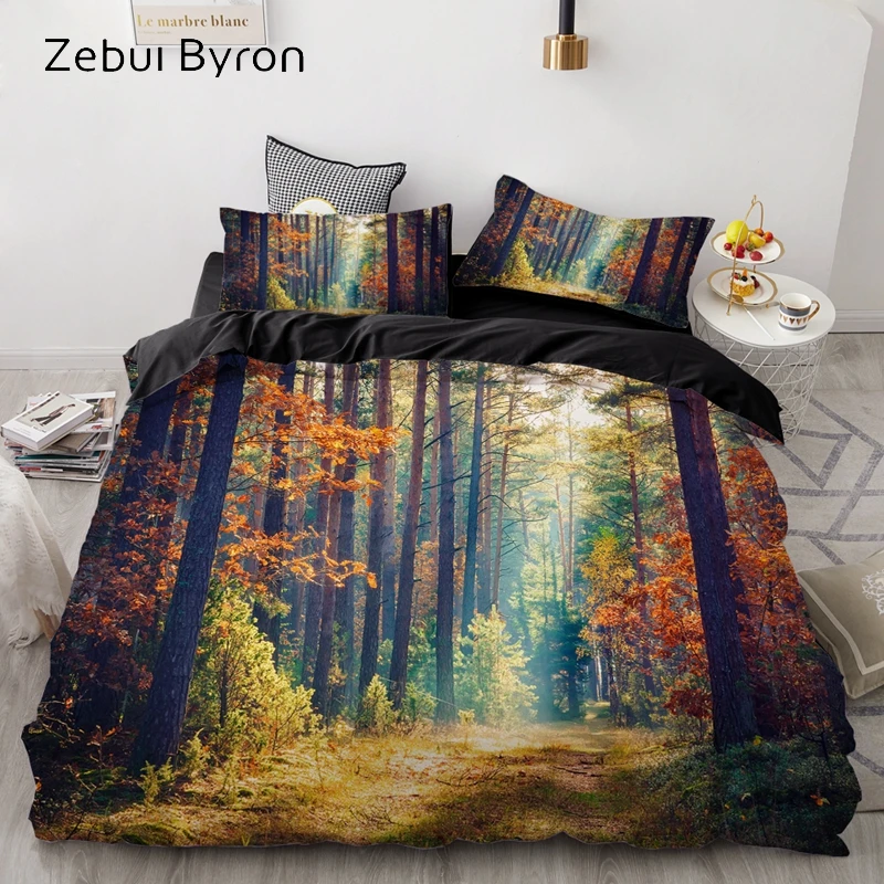 3D HD Print Bedding Set Custom/King/Europe/USA Queen,3PCS Duvet Cover Set,Quilt/Blanket Cover Set,Bedclothes forest Drop Ship 3D HD Print Bedding Set Custom/King/Europe/USA Queen,3PCS Duvet Cover Set,Quilt/Blanket Cover Set,Bedclothes forest Drop Ship