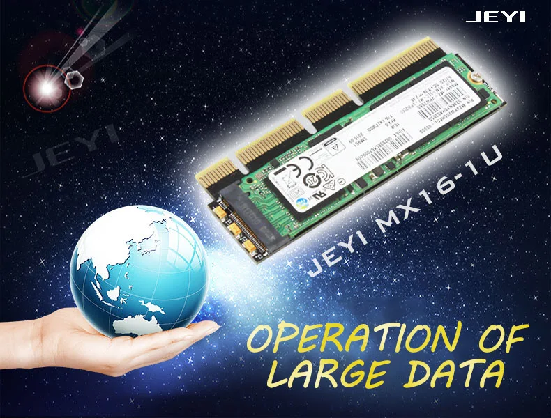 JEYI MX16-1U M.2 NVMe SSD NGFF для PCI-E 3,0 M ключ интерфейсная карта X4 X8 X16 адаптер Поддержка PCI Express 2230-2280 m.2 полная скорость