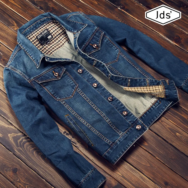 

2018 Men's denim outerwear Men casual fashion spring and autumn slim tops jackets denim jacket Mens thin jeans coat