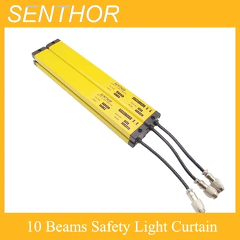 

10 beams Infrared Area Switch Safety Light Curtain Sensor Photoelectric Protection Device Relay Grating