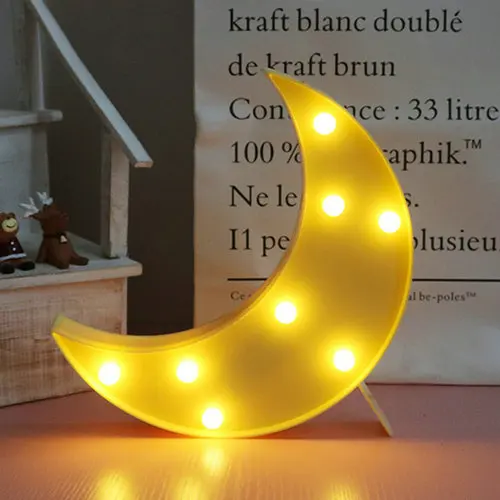 Милый облачный Звездный лунный светодиодный 3D светильник, Ночной светильник, милая детская Подарочная игрушка для детей, украшение для спальни, лампа для внутреннего освещения - Испускаемый цвет: Yellow Moon