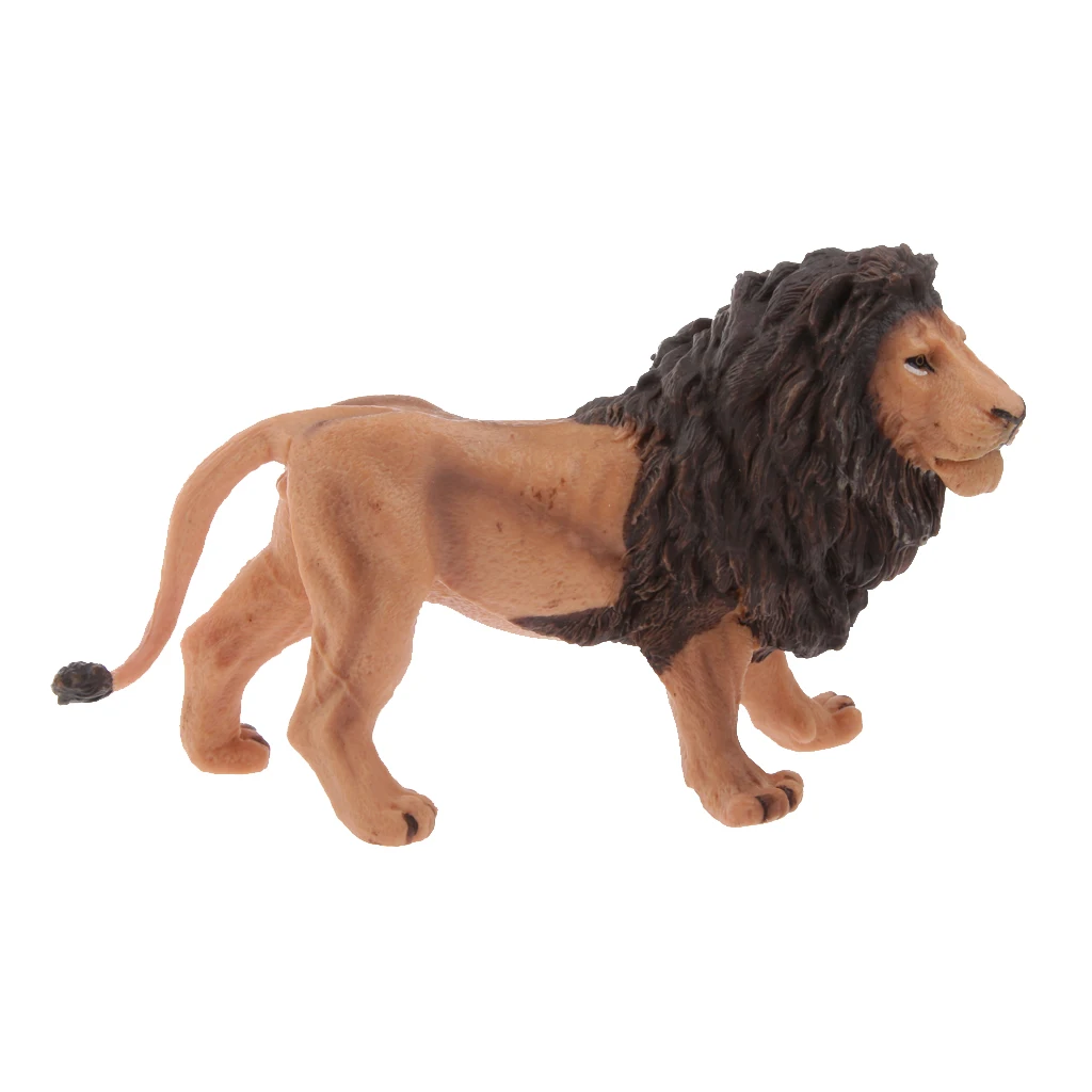 MagiDeal 1Pc Realistic Lion Giraffe Zebra Wildlife Zoo Animal Model Action Figure Kids Toy Collectibles Decoration Birthday Gift