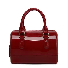 Сумка конфетного цвета, ручная сумка, косая Подушка, фруктовая желе, новинка, мини сумочка, женская маленькая сумка из силикона