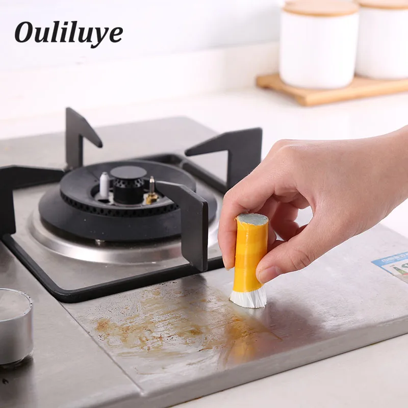 

Newest 2PCS/1PCS Stainless Steel Cleaning Rod Random Color Strong Removal Grease Brush Cleaning Brush For Kitchen Gadgets