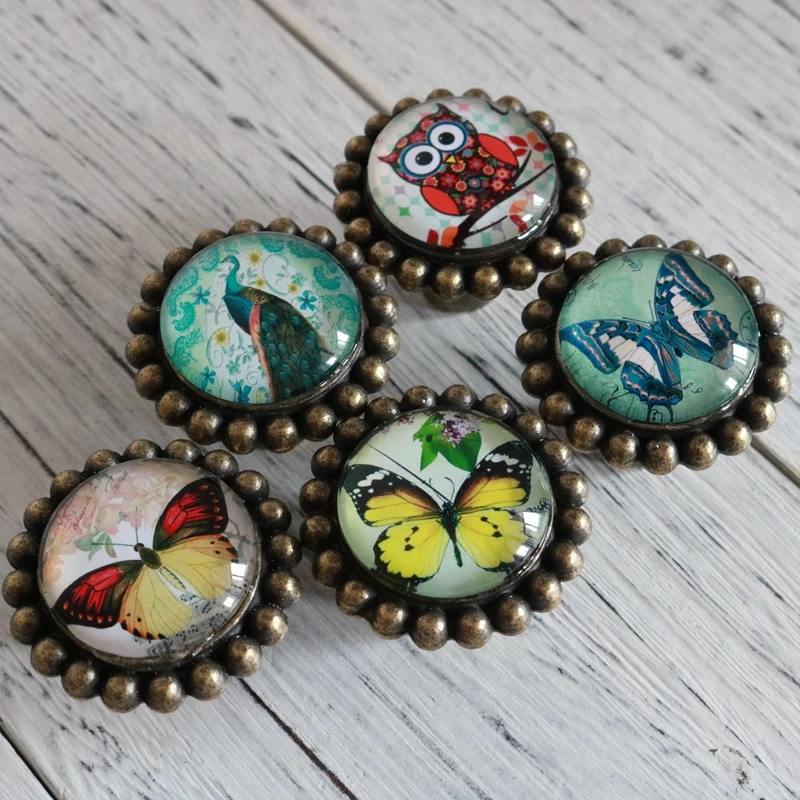 1x Owl Peacock Butterfly Antique Bronze Cabinet Door Knob Drawer Handle Pull Kitchen Wardrobe Handle Furniture Decor Hardware 1x Owl Peacock Butterfly Antique Bronze Cabinet Door Knob Drawer Handle Pull Kitchen Wardrobe Handle Furniture Decor Hardware