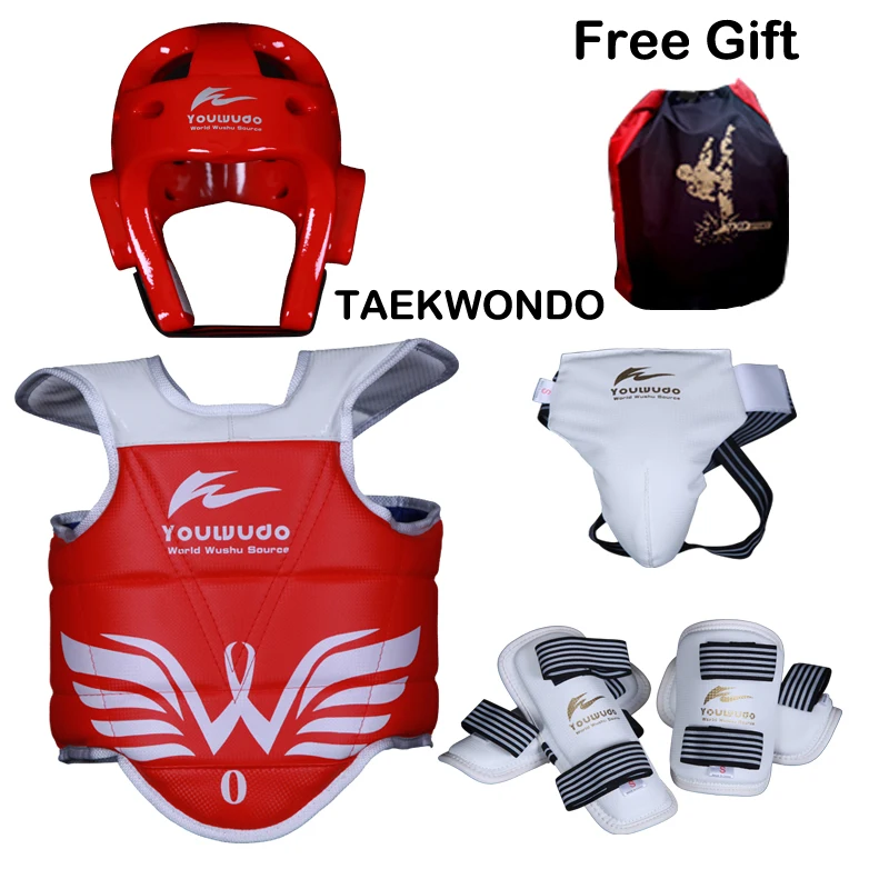Taekwondo protector 5pc children adult head foot protection boxing
