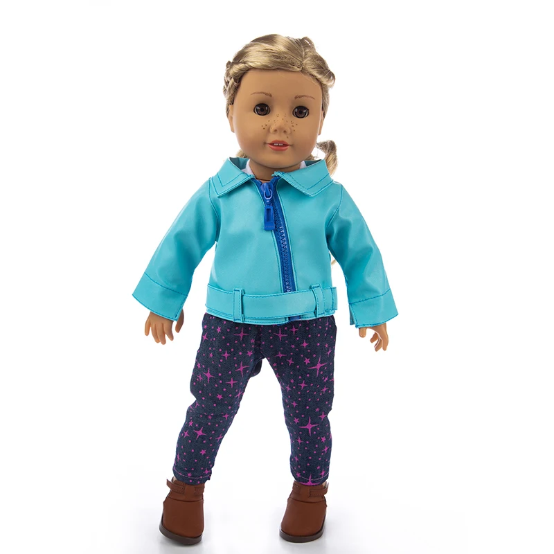 Leather Set Clothes fits for American girl 18