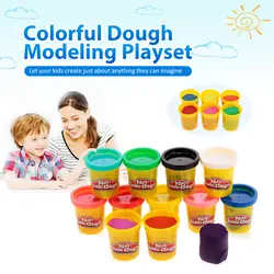 12 упак. цветной Лизун тесто соединения моделирование скульптуры Playset Пластилин детские игрушки для детей играть весело анти-стресс игрушки