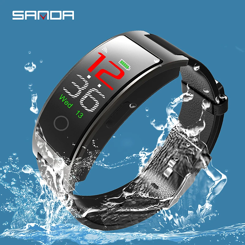 

SANDA Smart Watch Sports Bracelet Heart Rate Blood Pressure Health Monitoring Color Screen Wristband Pedometer for IOS Android