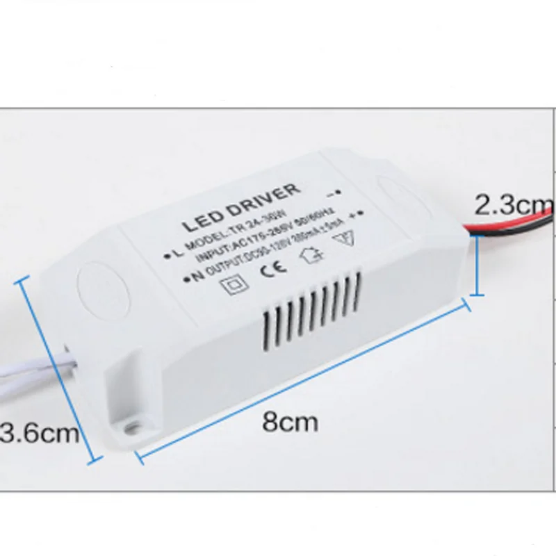 Осветительные трансформаторы AC175-265V 24-36 Вт источник питания светодиодный огнестойкий спальня потолочный светильник светодиодный драйвер