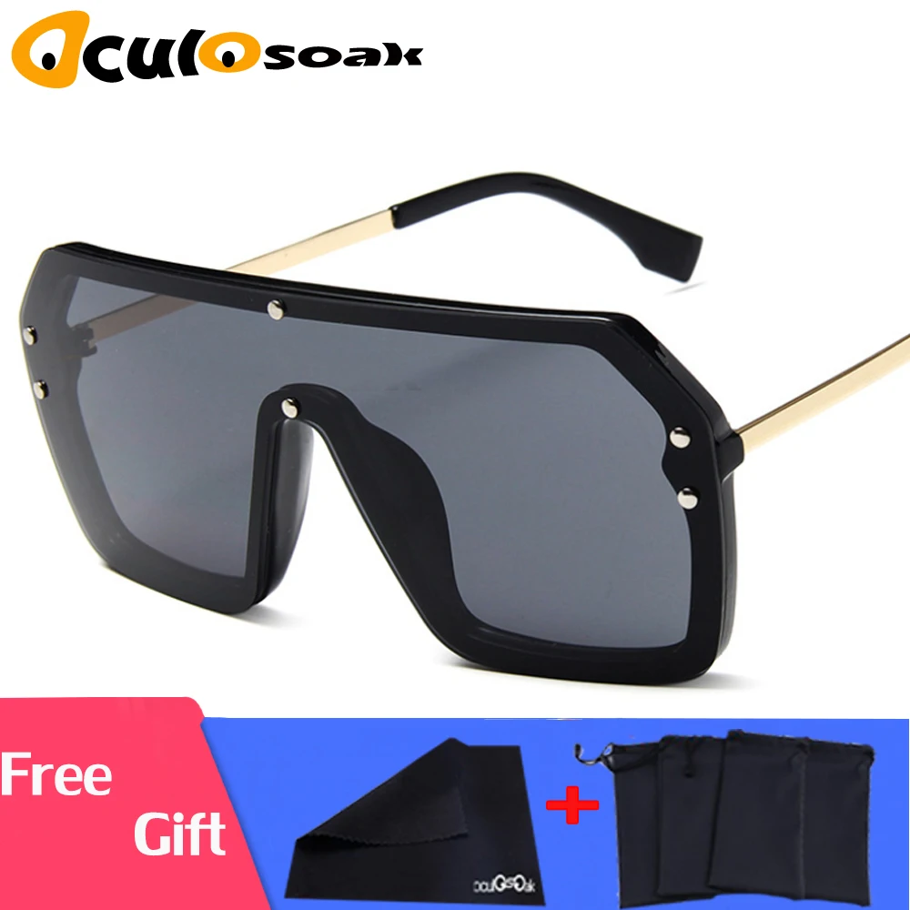 Vintage Pilot Sunglasses 2019 Women Men Big Frame Shade Sun Glasses Italian Brand Designer Top Fashion Eyewear Lunette