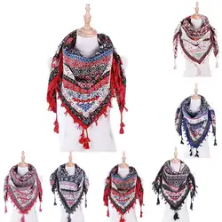 Muqgew модные женские туфли модные осень-зима цветочный шарф с кисточкой шаль шарф новые роскошный Сказочный эластичный Шарфы для женщин