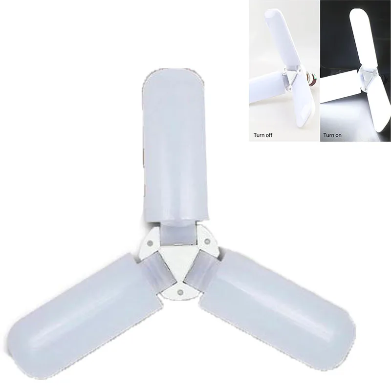 

Household Lamp Folding Trefoil-shaped High-brightness 45W LED E27 UFO Light 4000LM Bead model 2835 home gardon tools parts