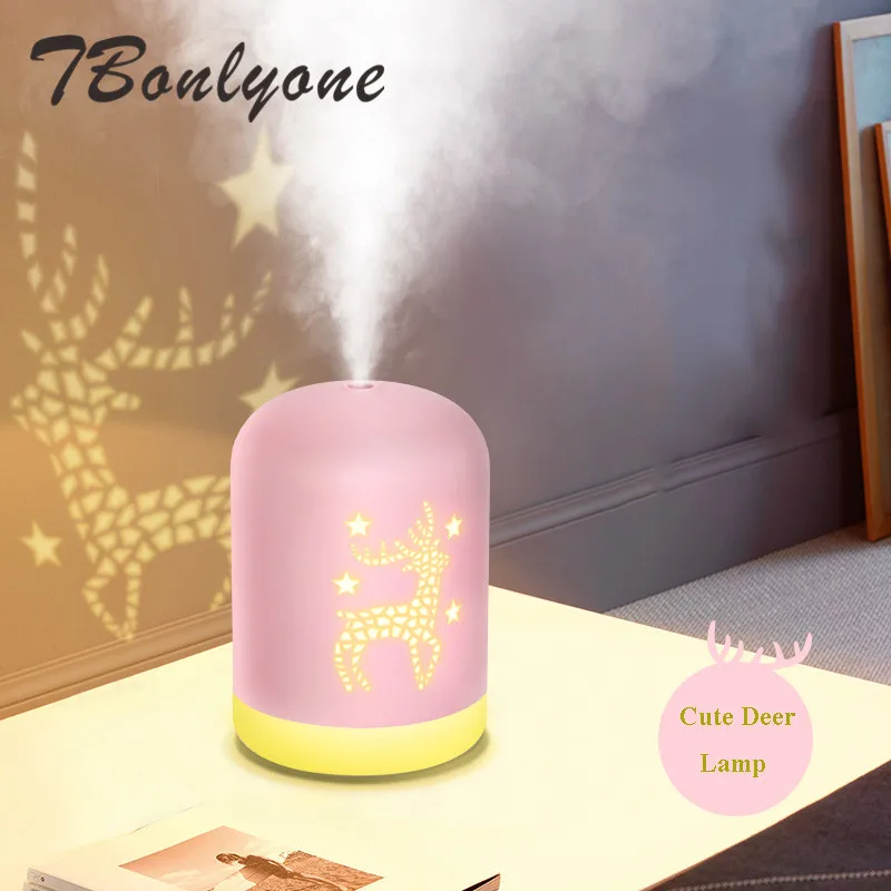 

TBonlyone 2019 New 340ML Deer/Seaplant Humidifier Water Soluble Oil Aroma Air Diffuser Home Electric Ultrasonic Air Humidifier