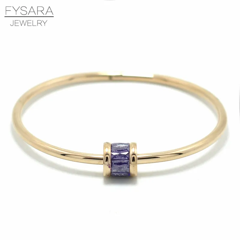 FYSARA Boho Jewlery Natural Stone Round Colorful Austrian Crystal Bangle & Bracelet for Women Lover Screw Bangle Indian Jewelry - Image 3