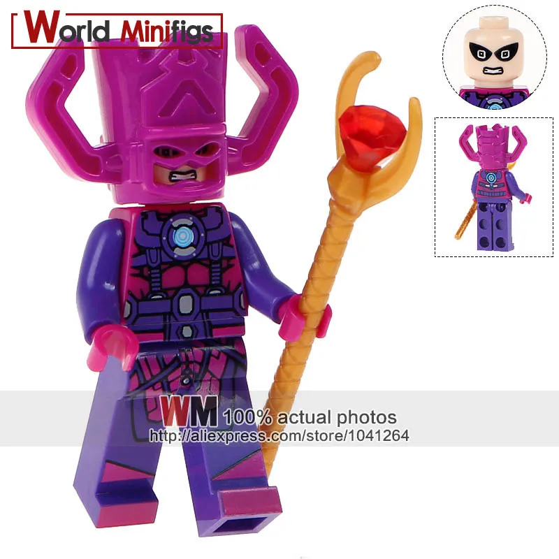 

Single Sale Super Heroes MG0018 Galactus Captain America Bricks Action Assemble Building Blocks Best Children Gift Toys