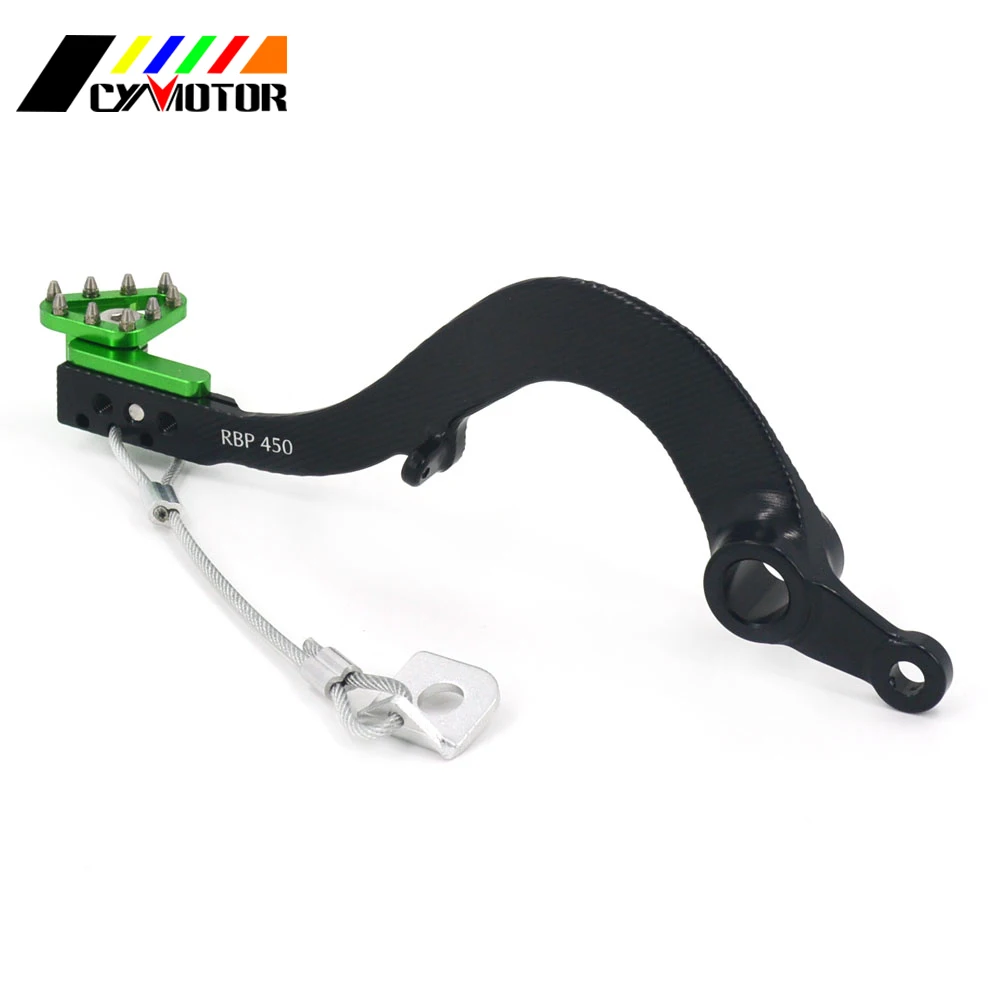 Мотоцикл CNC Заготовка Flexable задний ножной тормозной рычаг педаль для KAWASAKI KX450F 06 16