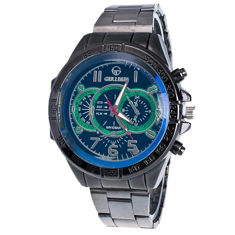 Fashion Men Motion Form Stainless Steel Sport Quartz Hour Wrist Analog Watch Luxury Male Hour #2AP25 (3)