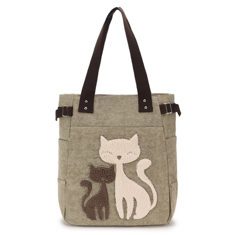 Cat canvas tote bag