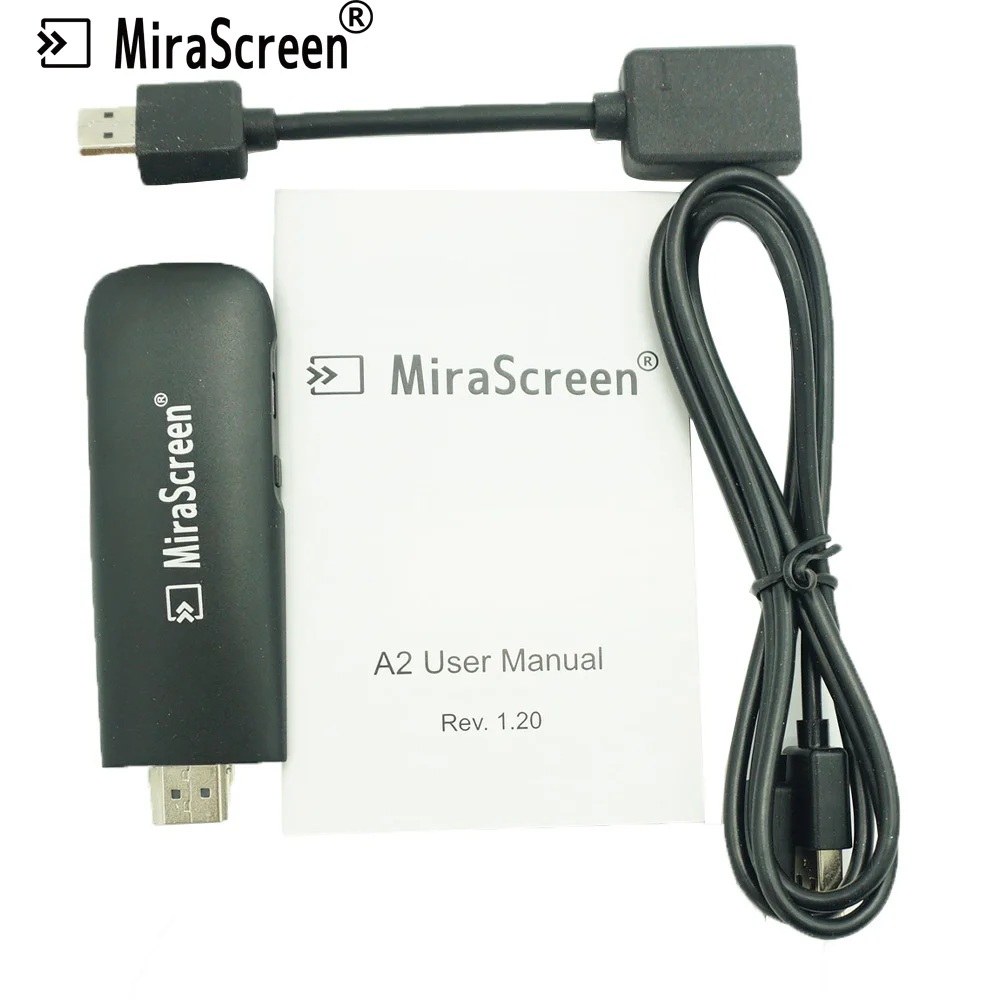 MiraScreen 2.4G Support MiraCast Chormcast Android IOS Free Installation 1080P Display Wireless TV Stick