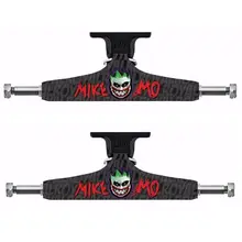 Royal 2PCS Black Skateboard Trucks 5.25 Middle Hollow Truck Skate board Bridge for Skate Deck Aluminum Skateboard Bracket original 5 25 royal mike motruck for skateboarding made by aluminum with spitfirie logo cool black truck skate board