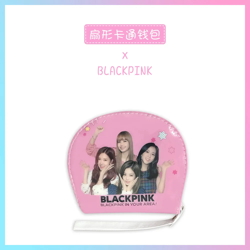 

Blackpink Black Pink Zipper Walletlisa Jennie Rose Jisoo Storage Purse Wallet Card Bag Keychain Small Coin Bags Pink Kpop K-pop