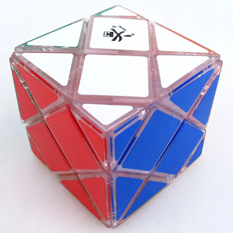 Навсегда Цвет Даян четыре куб четыре 4-осевая машина магический куб, поворотная головоломка, синий прозрачный чистый прозрачный кубик