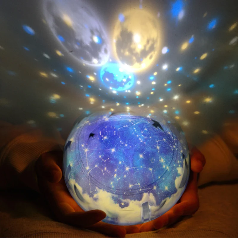 LED Night Light Starry Sky Magic Star Moon Planet Projector Lamp Cosmos Universe Luminaria Baby Nursery