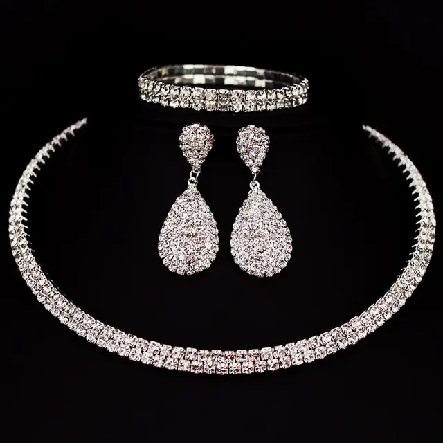 Online Hot Ing Bride Clic Rhinestone Crystal Choker Image