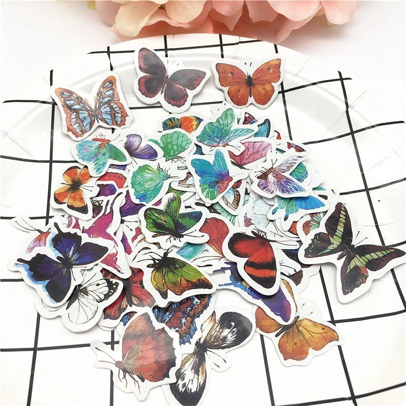 

21pcs Kawaii butterfly DIY Diary cartoon creative Planner Decorative Stickers