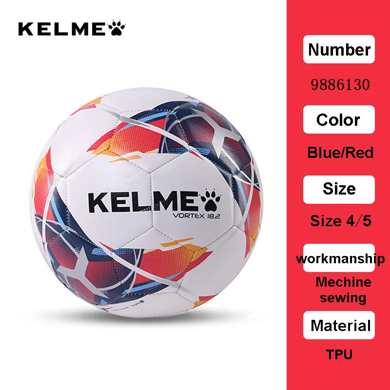 KELME – ballon de Football professionnel TPU, tailles 3, 4, 5, rouge, vert, but d'équipe, balles d'entraînement, Machine à coudre, 9886130