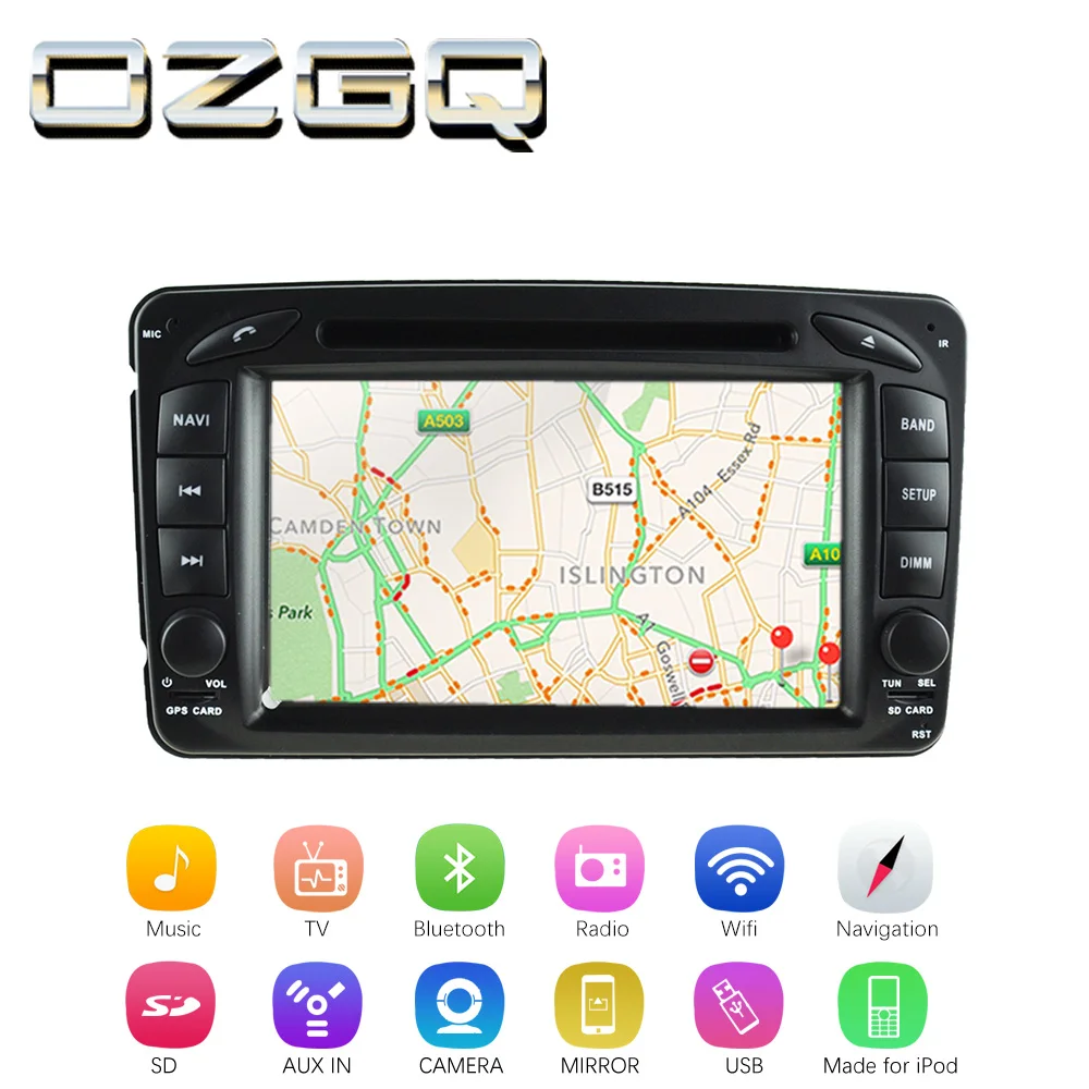OZGQ Android 7 1 автомобильный dvd плеер для Mercedes Benz W163 M Class ML55 ML230 ML270 ML320 ML350 ML400 ML430 ML500 Авто