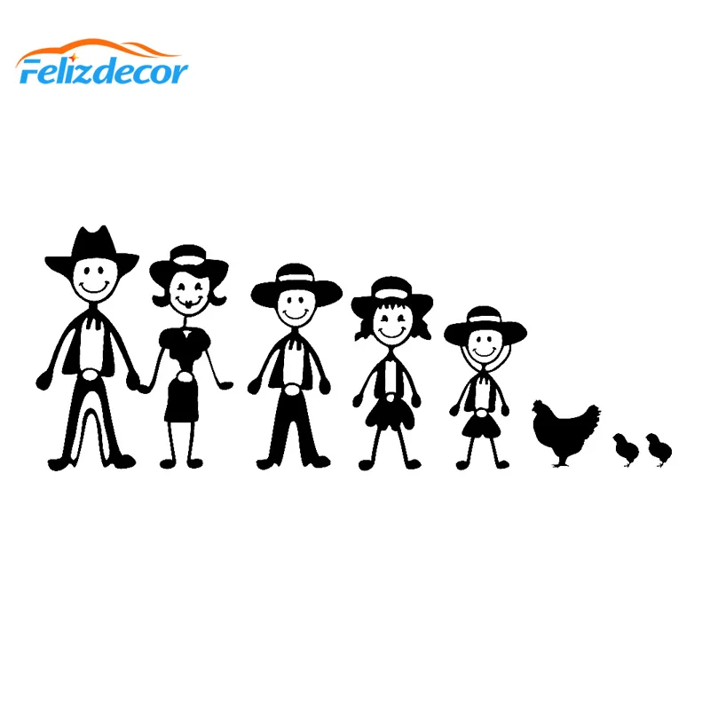 Наклейки на лобовое стекло автомобиля Cowboy Family виниловые наклейки заднее съемные