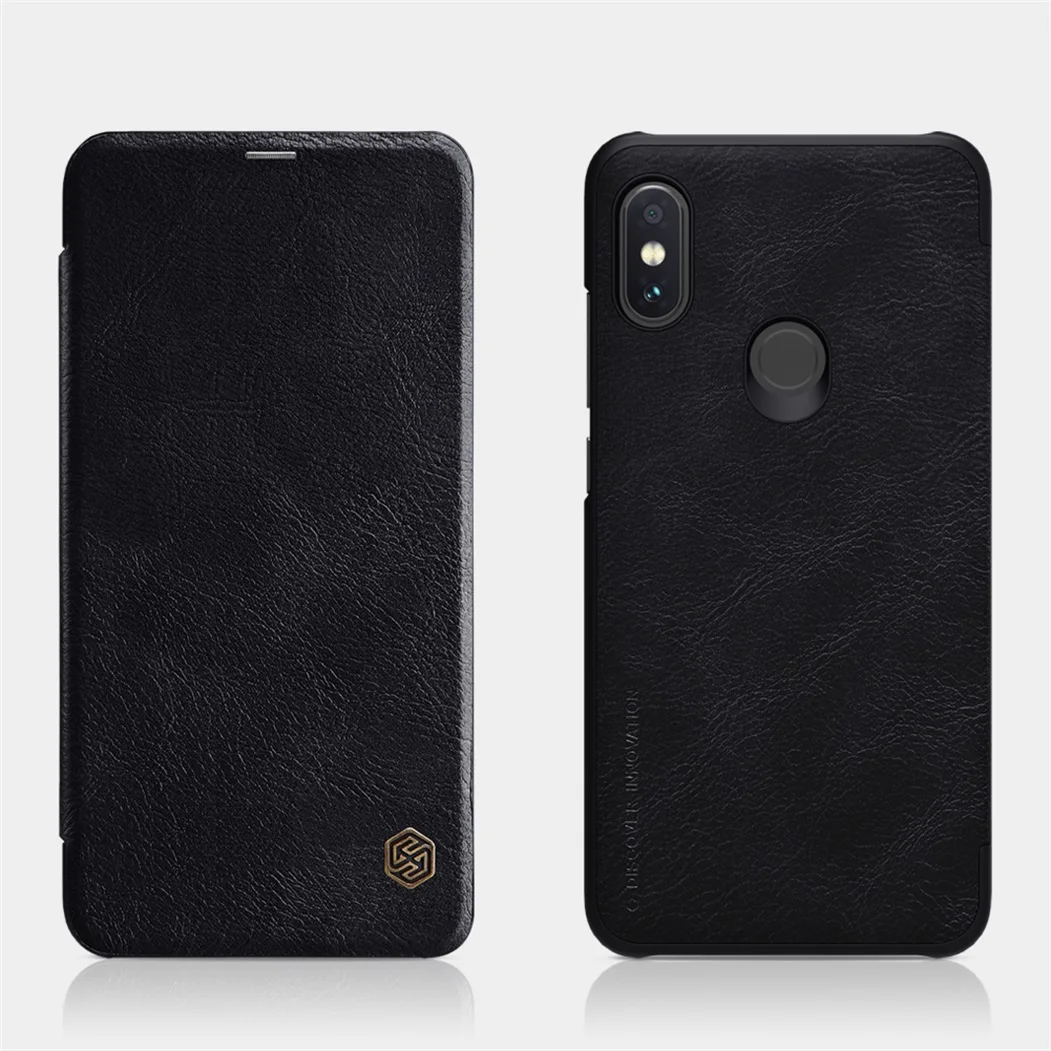 For Xiaomi Redmi Note 6 Pro Flip Case Nillkin QIN Series Leather Case Card Pocket Wallet Flip Cover for Xiaomi Redmi Note6 Pro xiaomi leather case glass