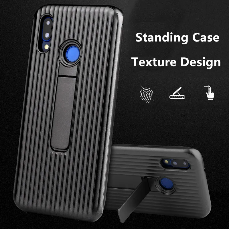 

Luxury Kickstand Holder Case For Huawei P SMART P20 P20 pro P20 lite Hard Back Standing 360 Protective Cover Capa Coque Shell