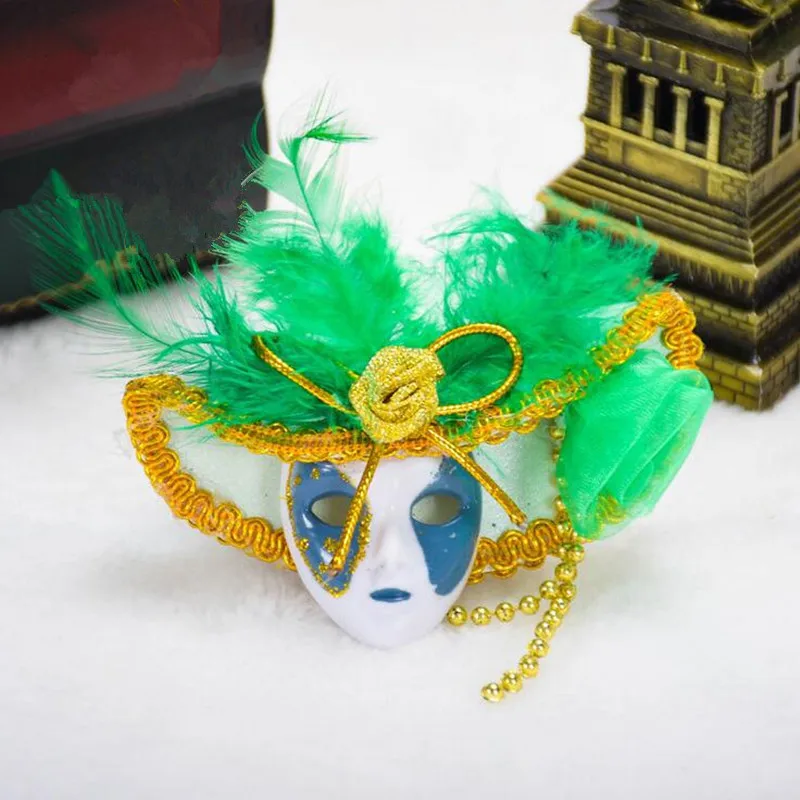 Mini Venetian Top Hat Feather Mask Fridge Magnet Wall Stickers Tourist Souvenirs Home Decor Collection Crafts Favor Party