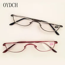 Высококачественные металлические мужские очки для чтения модные очки-половинки женские очки для чтения