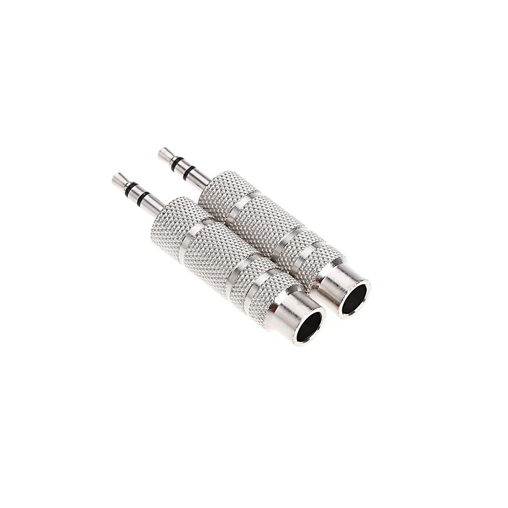 Pair of Audio Jack Adapter Convertor Stereo Plug Socket for Electric