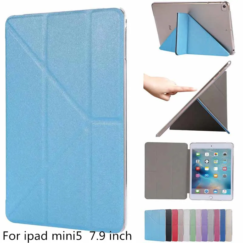 

Case for ipad mini 5 2019 7.9"ipad Ultra Thin PU Leather Stand Back hard Deformation Flip Cover for apple iPad mini5 Table Case