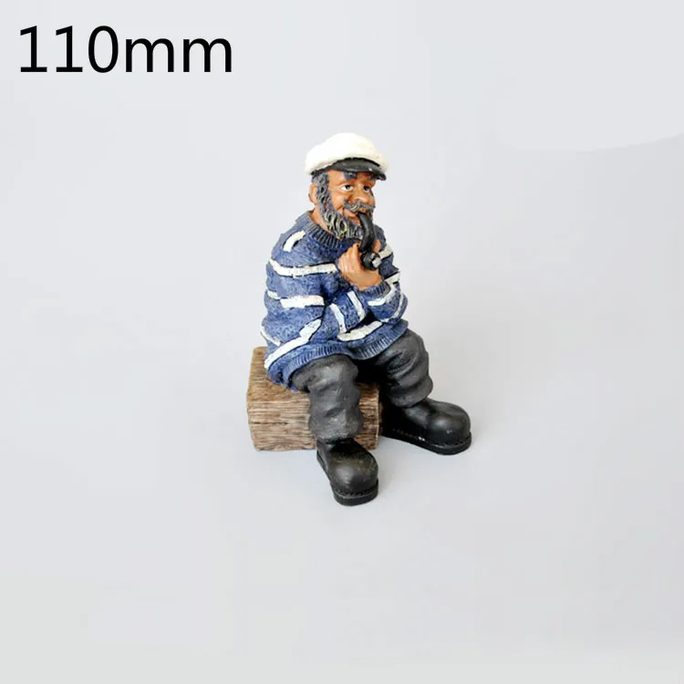 

1PC Simulation Sitting Old Sailor Figure Model 110mm Mini Resin Sailors Figure Man for DIY Boats/Nautical Models Spare Parts