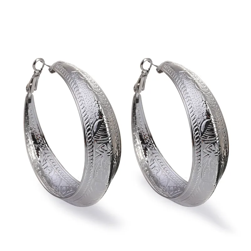 LNRNAN 2019 New Fashion Metal Hollowed Round Drop Earrings For Women Gold Big Earring Modern Jewelry Accessories Gifts | Украшения и
