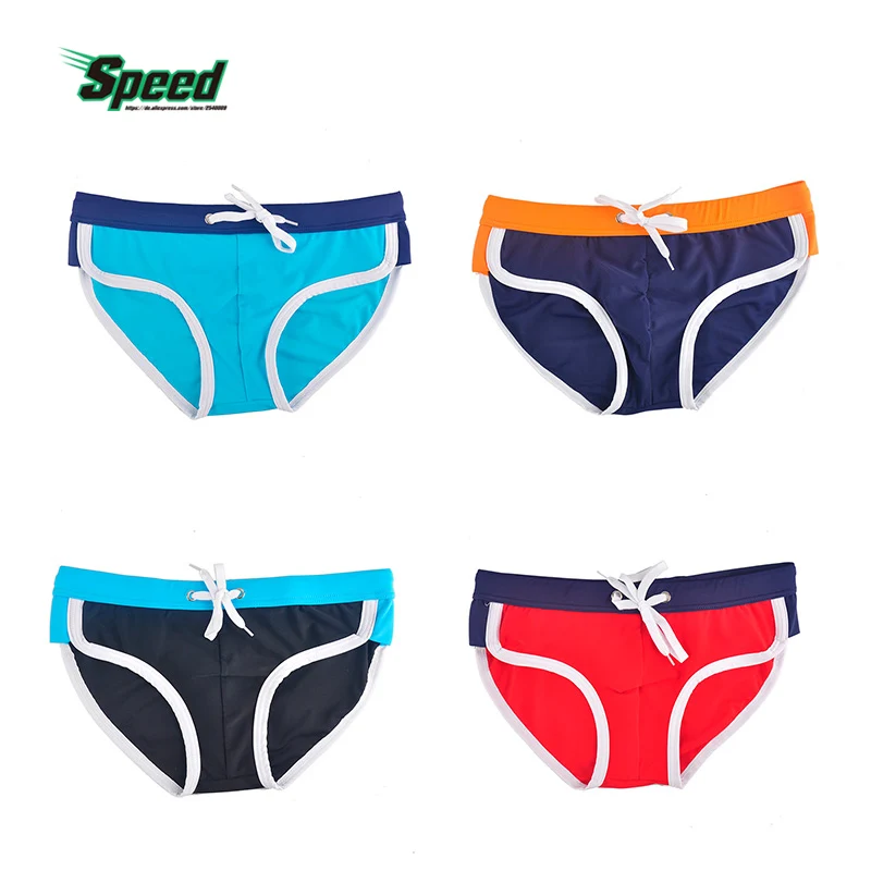 Мужские сексуальные трусы Briefs swim ming Sea пляжный водный спортивный плавки шорты со шнурком тонкий купальник брюки 4 цвета