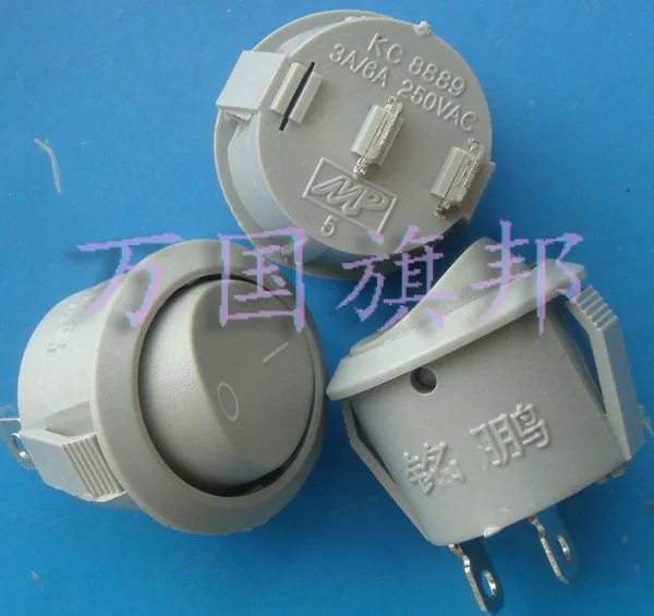 

Free Delivery, ship type switch round round switch gray 250 v 3 a 20 mm in diameter