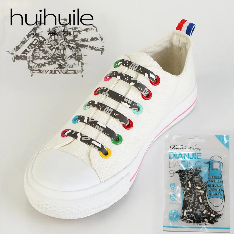 Waterproof New Design Fashion Summer Hot Sale No Tie Flat Shoelaces For