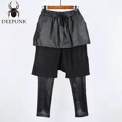 Зимняя повседневная искусственная комплект из двух предметов брюки плюс бархатные утепленные обтягивающие штаны мужские