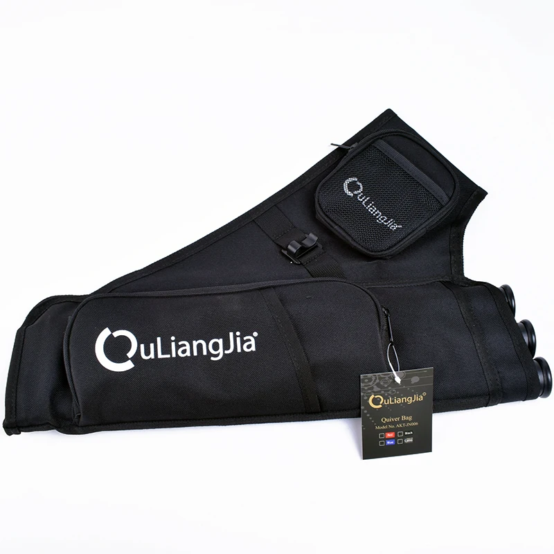 Hunting Black 3 Tubes Fixed Arrow Quiver Archery Hunting Arrows Holder Bag Right Handed Arrow Bag