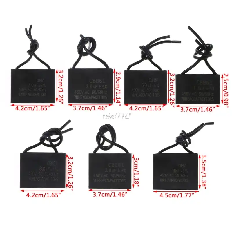 Cbb61 450v 1 2 3 4 5 6 10 Uf Ceiling Fan Motor Running Starting Capacitor May Whosale Dropship